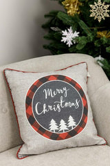 Наволочка декоративна Merry Christmas сіра Прованс 45х45 см