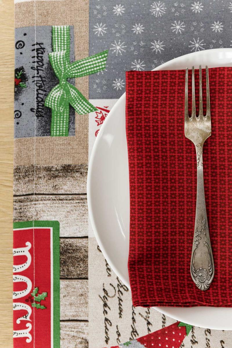 Серветка Merry Christmas червона Прованс, 35х45 см