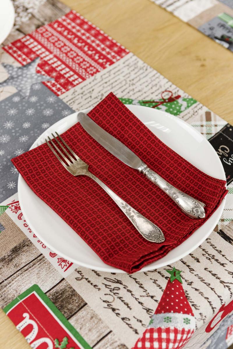Серветка Merry Christmas червона Прованс, 35х45 см