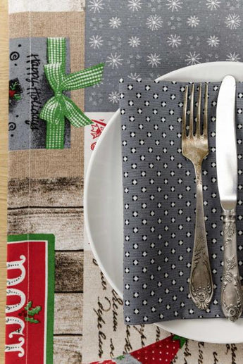 Серветка Merry Christmas сіра ПРОВАНС, 35х45см 031381