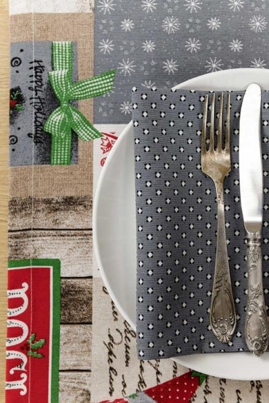 Серветка Merry Christmas сіра ПРОВАНС, 35х45см 031381