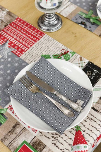 Серветка Merry Christmas сіра ПРОВАНС, 35х45см 031381