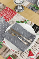 Серветка Merry Christmas сіра ПРОВАНС, 35х45см 031381