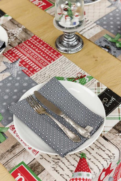 Серветка Merry Christmas сіра ПРОВАНС, 35х45см 031381