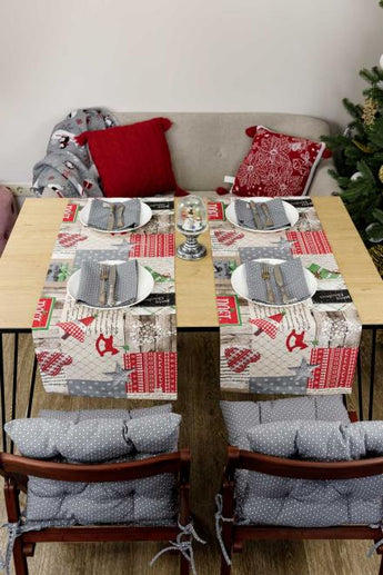 Серветка Merry Christmas сіра ПРОВАНС, 35х45см 031381