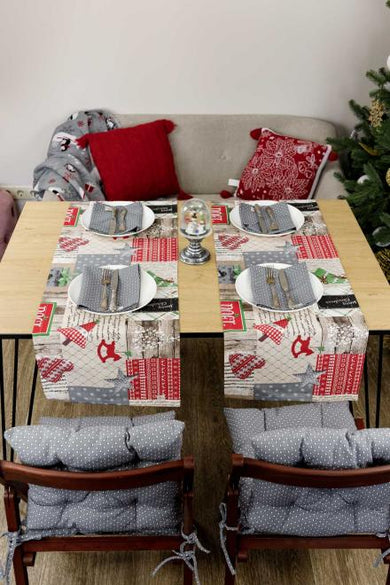 Серветка Merry Christmas сіра ПРОВАНС, 35х45см 031381