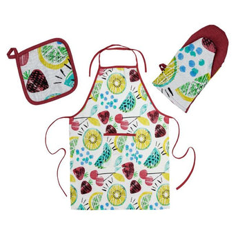 Набір фартух,рукавичка та прихватка Red cherries ПРОВАНС, 32х26см 034882