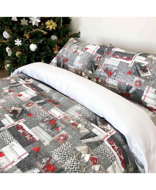 Постільна білизна сатин Digitale Red Прованс, євро комплект