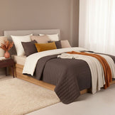 Покривало на ліжко 240х260 см Люкс IDEIA двостороннє, міцне стьобання тканини, антиалергенне волоконо