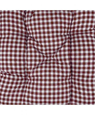 Подушка на стілець Клiтинка бордо ПРОВАНС, 40х40см 021961