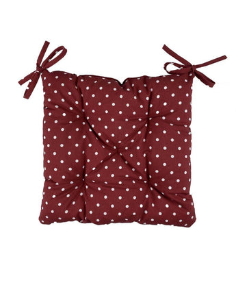 Подушка на стілець Горох бордо ПРОВАНС, 40х40см 021962