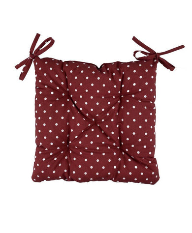 Подушка на стілець Горох бордо ПРОВАНС, 40х40см 021962