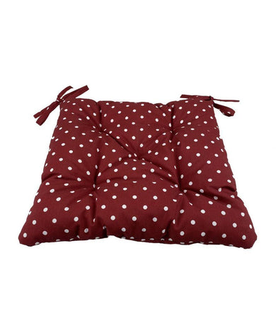 Подушка на стілець Горох бордо ПРОВАНС, 40х40см 021962