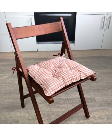 Подушка на стілець Глорiя Клiтинка ПРОВАНС, 40х40см 014554