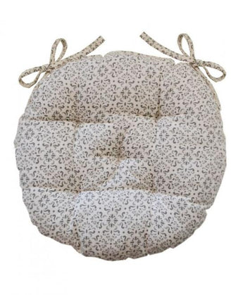Подушка кругла на стілець Bella Сiрий вiтраж ПРОВАНС, D40см 013574