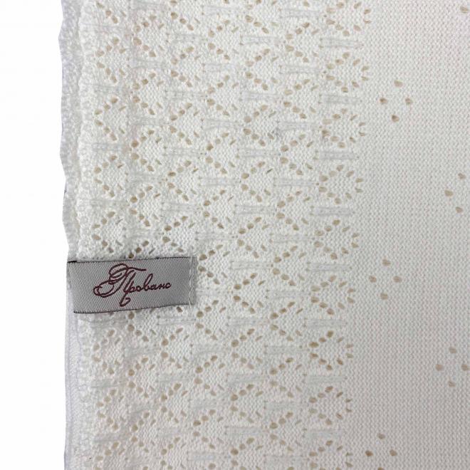 Дитячий плед Крижма білий ART KNIT, 120х120 см