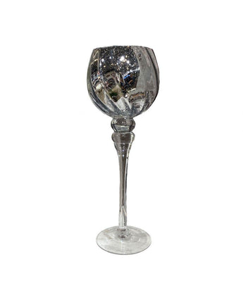 Пiдсвiчник Бокал на нiжцi срiбний ПРОВАНС, 35см 015843