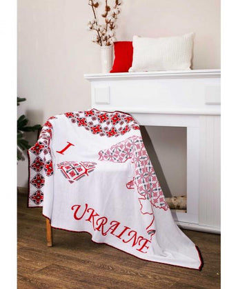 Плед в'язаний Вишиванка ПРОВАНС, 100х150см 027842