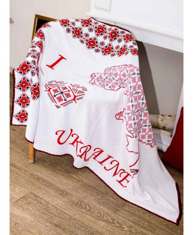 Плед в'язаний Вишиванка ПРОВАНС, 100х150см 027842