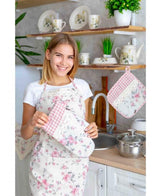 Кухонний фартух Bella Рожева клiтинка/Троянди з ме ПРОВАНС, універсальний 013529