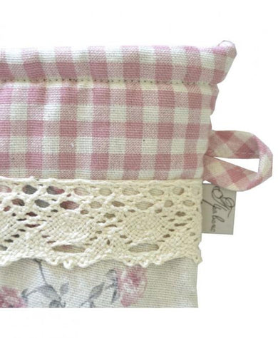 Кухонна рукавиця Bella Троянди/Рожева клiтинка ПРОВАНС, 33х16см 013537