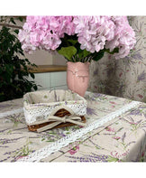 Хлібниця декоративна плетена Grosso з чохлом ПРОВАНС, 20х20см 017557