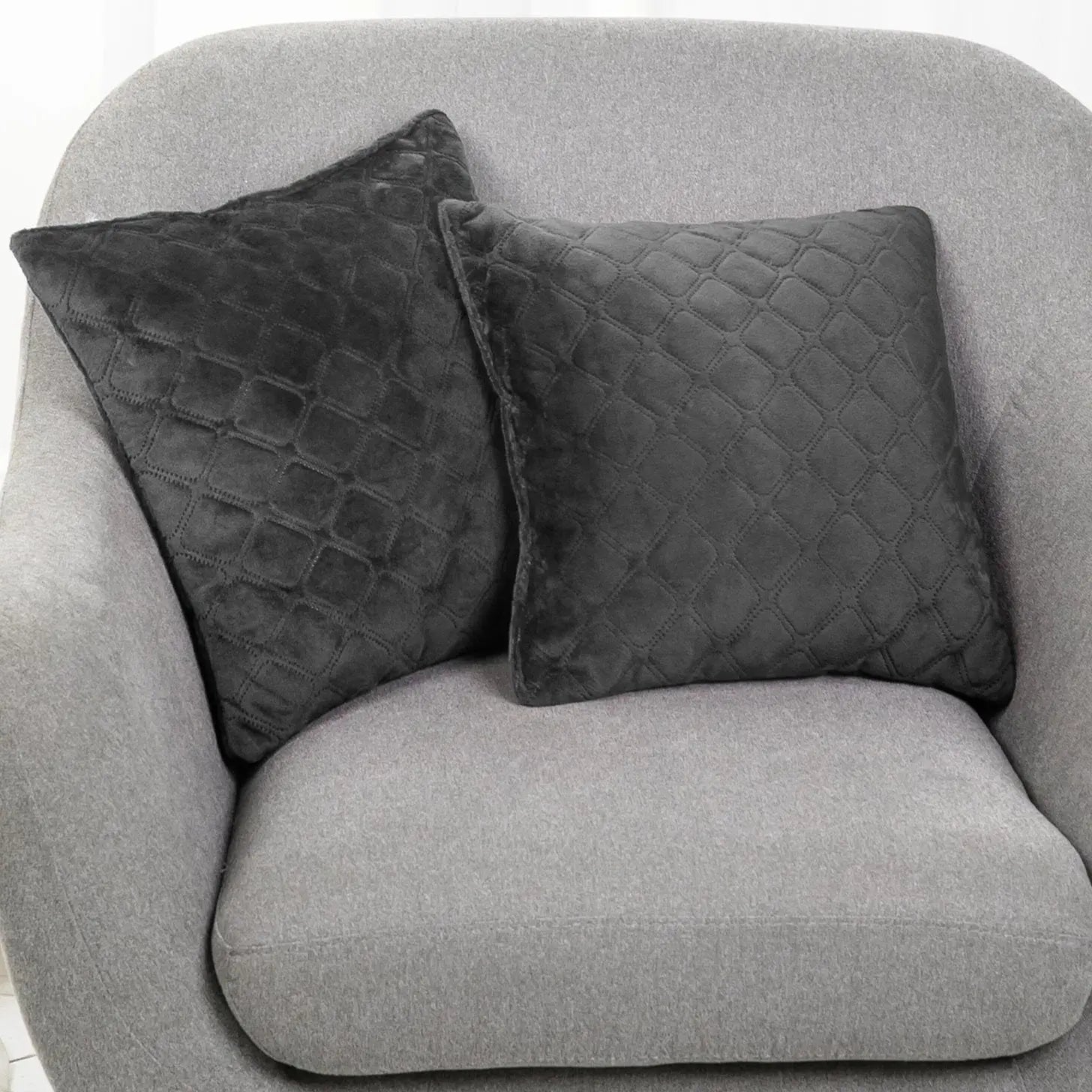 Подушка декоративна "VELOUR" 40*40 см сірий