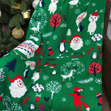 Плед новорічний Merry Christmas зелений Прованс