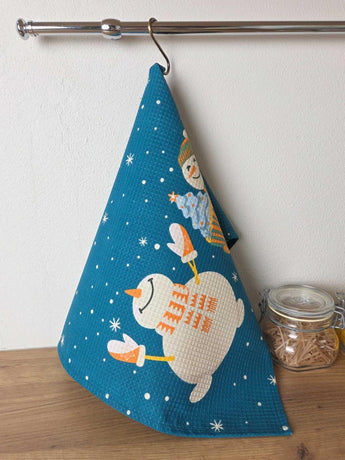 Новорічний вафельний рушник Сніговики ПРОВАНС, 45х60 см 042990