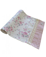 Доріжка на стіл Bella Троянди/Рожева клiтинка ПРОВАНС, 40х140см 013512