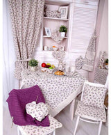 Подушка-серце Lilac Rose з мереживом Прованс 35х35 см