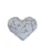 Диванна подушка серце Сяйво Сiре срiбло з мережкою ПРОВАНС, 40х40см 024682