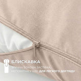 Наволочка IDEIA 40х140 см сатин 100% бавовна для ортопедичної подушки сіра
