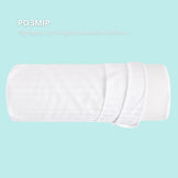 Наволочка для подушка валик 32х68 см сатин білий у смужку бавовна натуральний білій біля смужки