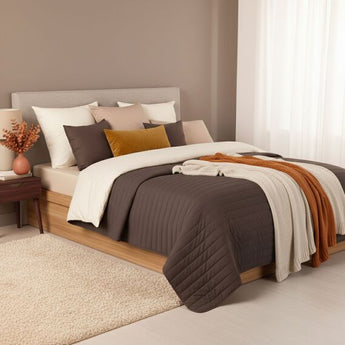 Покривало IDEIA 220x240 см + 2 подушки з вишивкою