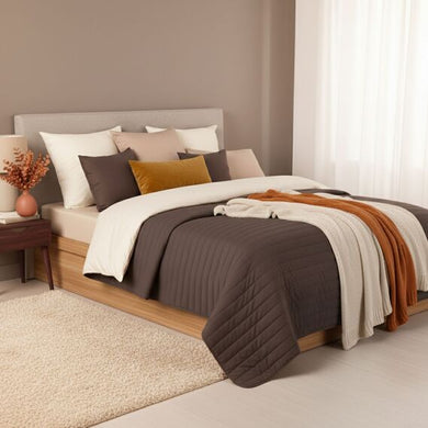 Покривало IDEIA 220x240 см + 2 подушки з вишивкою