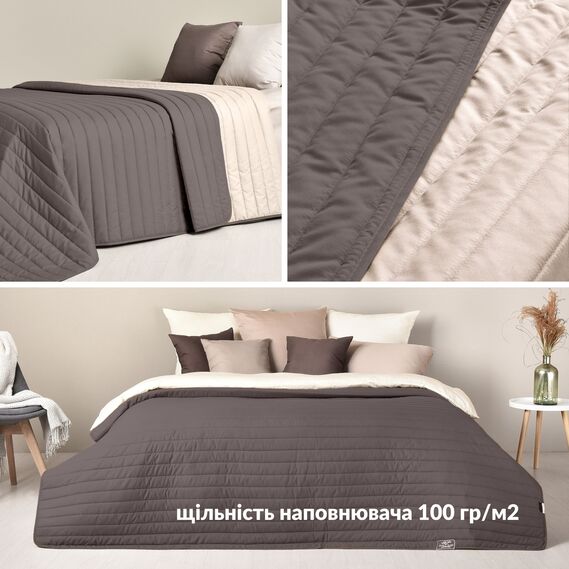 Покривало IDEIA 220х240 см + 2 подушки з вишивкою