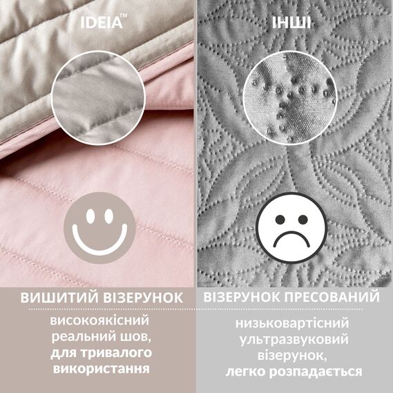 Покривало IDEIA з подушками, 220х240 см