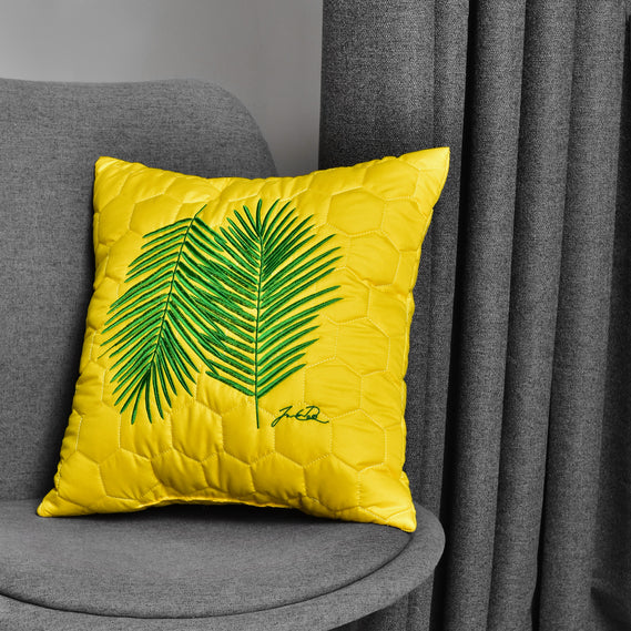 Декоративна подушка Tropical 40×40 см жовта