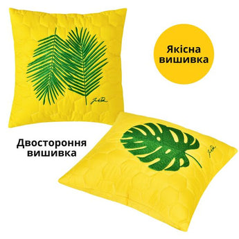 Декоративна подушка Tropical 40×40 см жовта