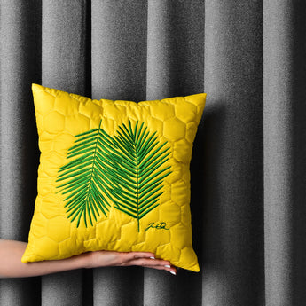 Декоративна подушка Tropical 40×40 см жовта