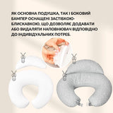 Подушка для годування з бортиком 60х70х16 см бавовна