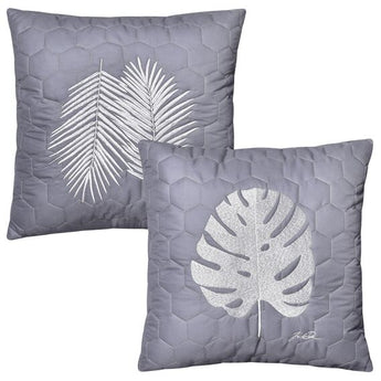 Набір подушок 2 шт Tropical 50х50 см декоративна подушка антиалергенна з вишивкою сирій