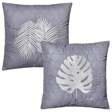Набір подушок 2 шт Tropical 50х50 см декоративна подушка антиалергенна з вишивкою сирій