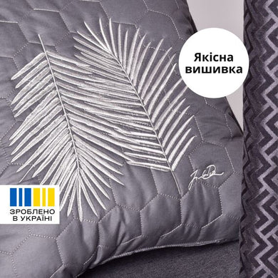 Набір подушок 2 шт Tropical 50х50 см декоративна подушка антиалергенна з вишивкою сирій