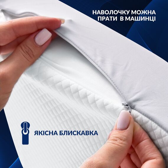 Подушка ортопедична ErgoSleep 61х34х12 см IDEIA анатомічна з ефектом пам'яті для сну на боці, спині та животі