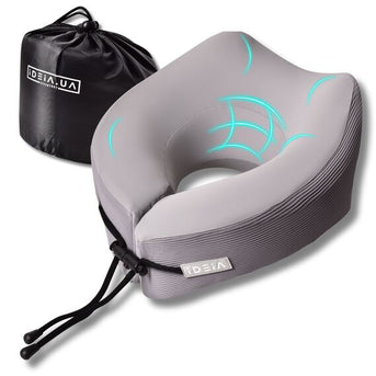 Подушка рогаток ортопедична дорожня TRAVEL IDEIA 27х26х17 см з ефектом пам'яті й охолоджувальним трикотажем