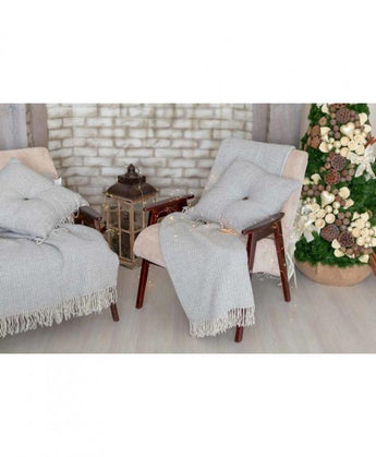 Декоративна подушка ANDGERS grey з гудзиком ПРОВАНС, 45х45см 011164