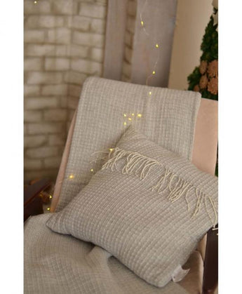Декоративна подушка ANDGERS grey з бахромою ПРОВАНС, 45х45см 011162