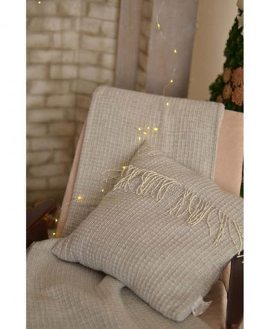 Декоративна подушка ANDGERS grey з бахромою ПРОВАНС, 45х45см 011162